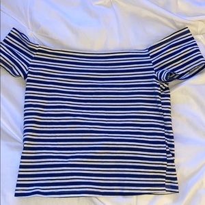 PacSun Striped off the shoulder shirt